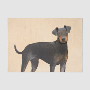 Manchester Terrier Painting Original Animal Art Seidenpapier