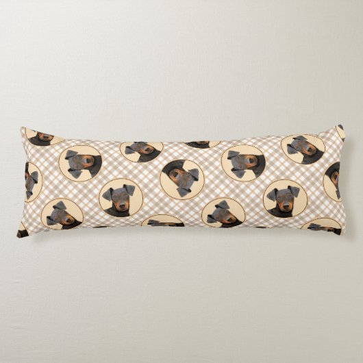 Manchester Terrier Painting Original Animal Art Seitenschläferkissen (Vorderseite)