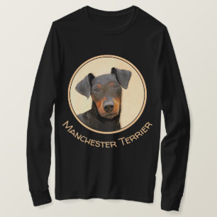 Manchester Terrier Painting Original Animal Art T-Shirt