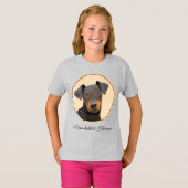 Manchester Terrier Painting Original Animal Art T-Shirt (Vorne ganz)