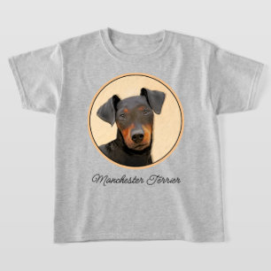 Manchester Terrier Painting Original Animal Art T-Shirt
