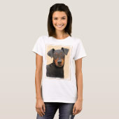 Manchester Terrier Painting Original Animal Art T-Shirt (Vorne ganz)