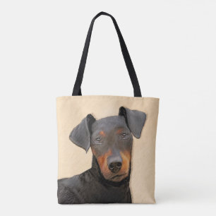 Manchester Terrier Painting Original Animal Art Tasche