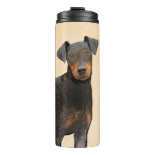 Manchester Terrier Painting Original Animal Art Thermosbecher
