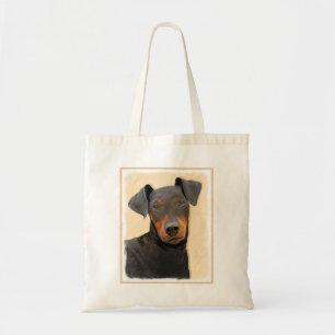 Manchester Terrier Painting Original Animal Art Tragetasche
