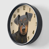 Manchester Terrier Painting Original Animal Art Uhr (Winkel)