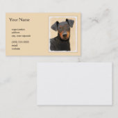 Manchester Terrier Painting Original Animal Art Visitenkarte (Vorne/Hinten)