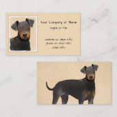 Manchester Terrier Painting Original Animal Art Visitenkarte (Vorne/Hinten)