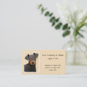 Manchester Terrier Painting Original Animal Art Visitenkarte (Stehend Vorderseite)