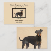 Manchester Terrier Painting Original Animal Art Visitenkarte (Vorne/Hinten)