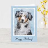 Manchester Terrier Painting - Original Dog Art Karte (Gelbe Blume)