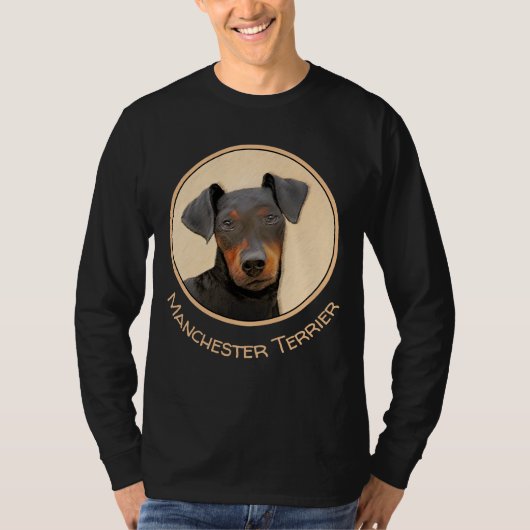 Manchester Terrier Painting - Original Dog Art T-Shirt (Vorderseite)