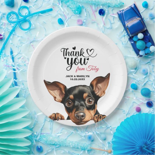 Manchester Terrier Pappteller (Party)