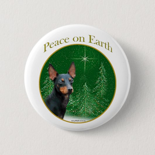 Manchester Terrier Peace Button (Vorderseite)