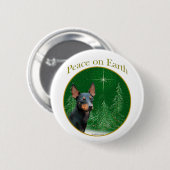 Manchester Terrier Peace Button (Vorne & Hinten)