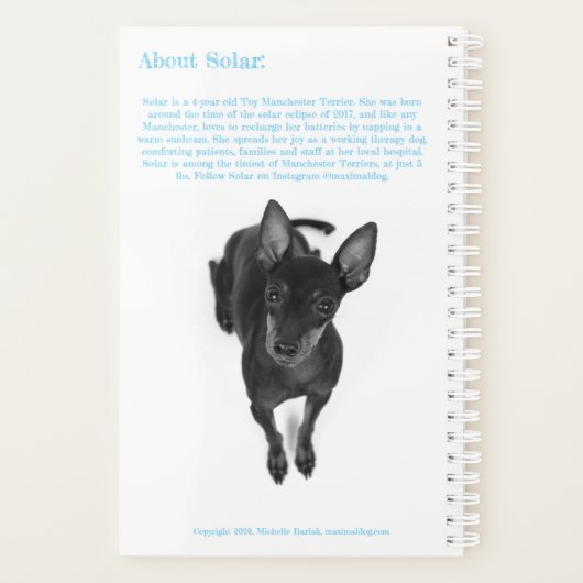 Manchester Terrier Planner Planer (Rückseite)
