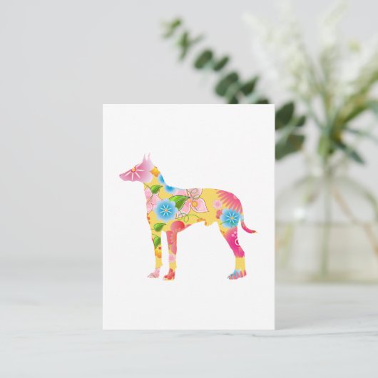 Manchester Terrier Postkarte (Stehend Vorderseite)