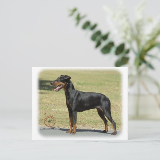 Manchester Terrier Postkarte (Stehend Vorderseite)