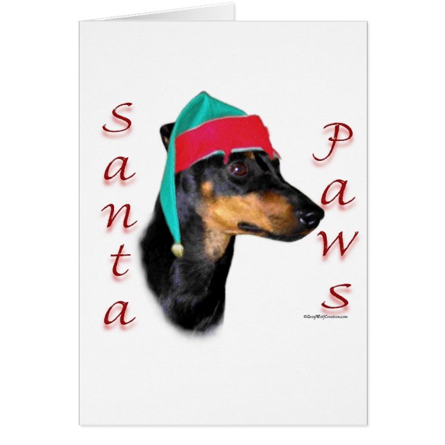 Manchester Terrier Santa Paws (Vorne)