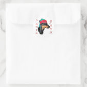 Manchester Terrier Santa Paws Runder Aufkleber (Tasche)