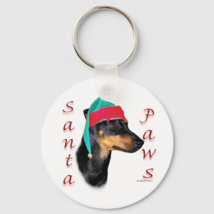 Manchester Terrier Santa Paws Schlüsselanhänger