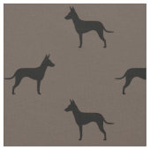Manchester-Terrier-Silhouette-Muster Stoff (Nahaufnahme)