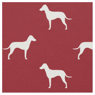 Manchester-Terrier-Silhouetten mit den natürliche Stoff