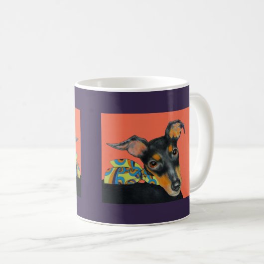 Manchester-Terrier-Tasse Kaffeetasse (VorderseiteRechts)