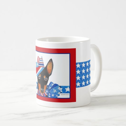 Manchester-Terrier-Tasse Kaffeetasse (VorderseiteRechts)