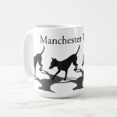 Manchester-Terrier-Tasse Kaffeetasse (Vorderseite Links)