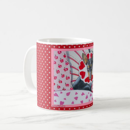 Manchester-Terrier-Tasse Kaffeetasse (Vorderseite Links)