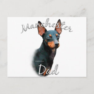 Manchester Terrier Vater 2 Postkarte