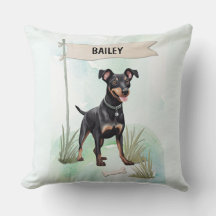 Manchester Terrier Wasserfarben personalisierter H