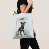 Manchester Terrier Watercolor Personalized Dog Tasche (Von Nahem)