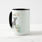 Manchester Terrier Watercolor Personalized Dog Tasse (Vorderseite Links)