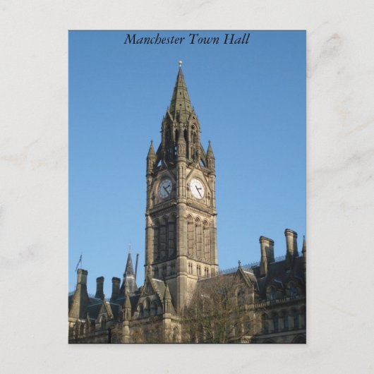 Manchester Town Hall Postkarte (Vorderseite)