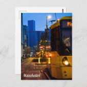 Manchester Tram Piccadilly Gardens Postcard Postkarte (Vorne/Hinten)