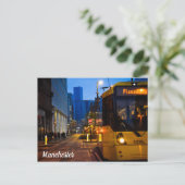 Manchester Tram Piccadilly Gardens Postkarte (Stehend Vorderseite)