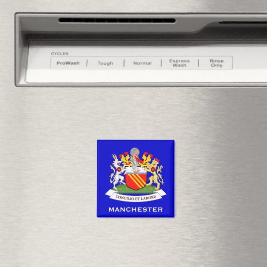 Manchester*, UK Coat of Arms Magnet (In Situ (Geschirrspüler))
