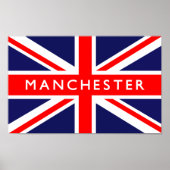 Manchester UK Flag Poster (Vorne)