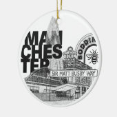 Manchester United Christmas Bauble Keramik Ornament (Links)