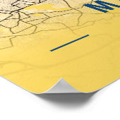 Manchester - United Kingdom Yellow City Map Poster (Ecke)