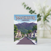 Manchester USA Postkarte (Stehend Vorderseite)