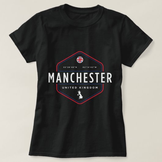 Manchester Vereinigtes Königreich T-Shirt (Design vorne)