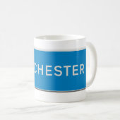 Manchester Verkehrsschild Kaffeetasse (VorderseiteRechts)