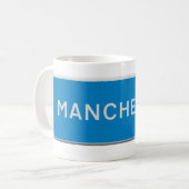 Manchester Verkehrsschild Kaffeetasse (Vorderseite Links)