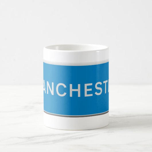 Manchester Verkehrsschild Kaffeetasse (Mittel)
