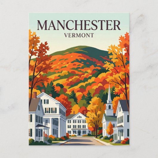 Manchester Vermont Postkarte (Vorderseite)