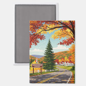 Manchester Vermont Travel Magnet (Vorderseite/Rückseite)