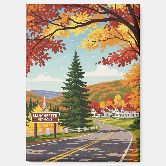 Manchester Vermont Travel Magnet (Vorderseite)